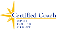 Logo for CTA Certified Coach credential held by Lyerly Spongberg, professional life and transition coach.