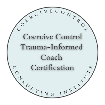 Logo for Certified Coercive Control Trauma-Informed Coach, highlighting training in emotional and psychological abuse awareness held by Lyerly Spongberg.