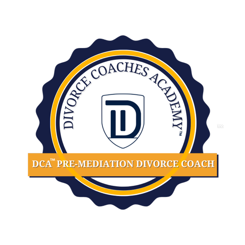 Logo for DCA Certified Pre-Mediation Divorce Coach certification earned by Lyerly Spongberg.